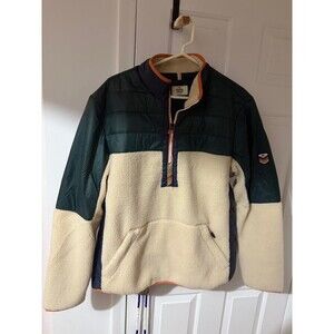 NWT Men's Marine Layer Archive Palisades Anorak Pullover Jacket Sherpa Fleece XL